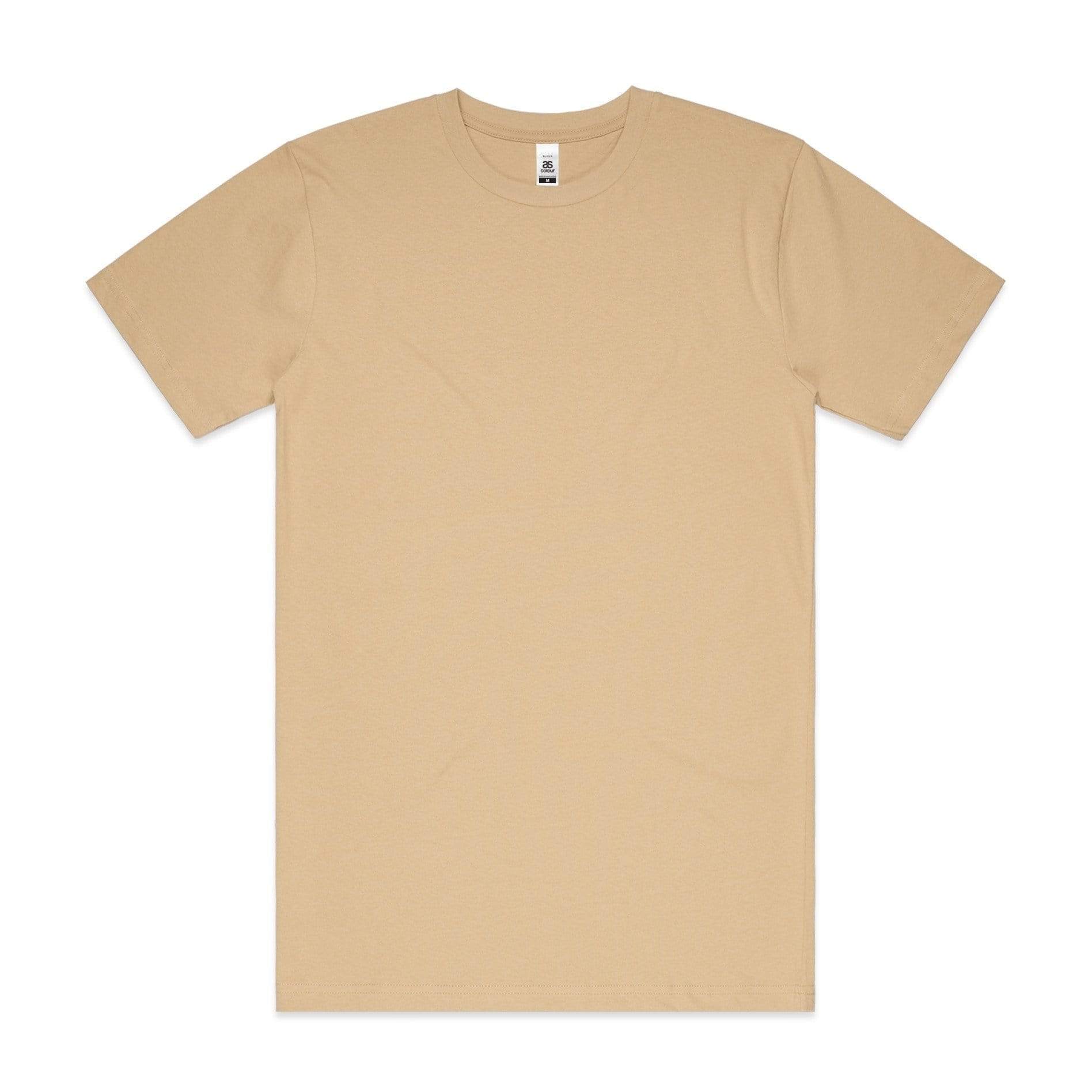 As Colour Men's block T shirt 5050 (No print no sale) Casual Wear As Colour TAN SML 